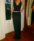 Rosé Maxi Skirt Black