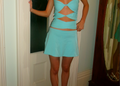 Jade Mini Skirt Aqua