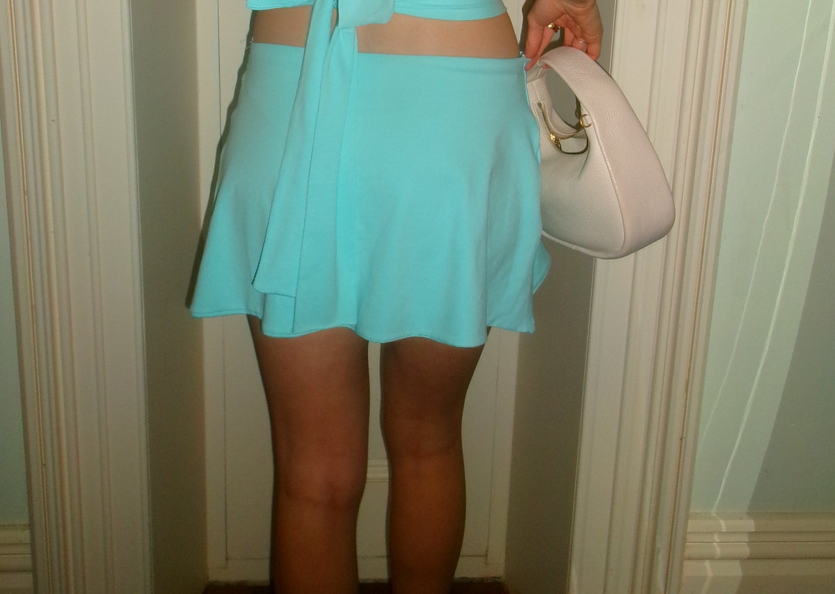 Jade Mini Skirt Aqua