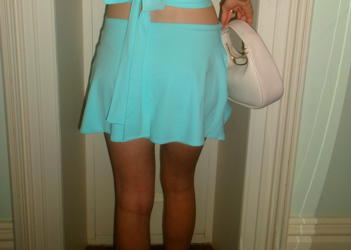 Jade Mini Skirt Aqua